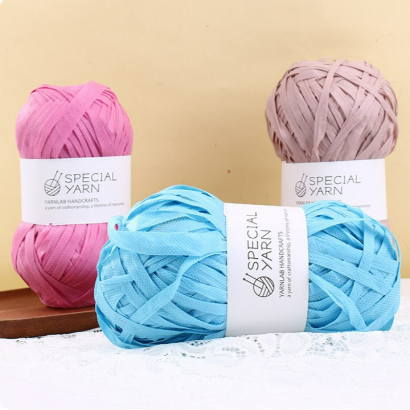 100g/pcs Raffia Flat Yarn for  – обзор и цена Crochet Bag Raffia