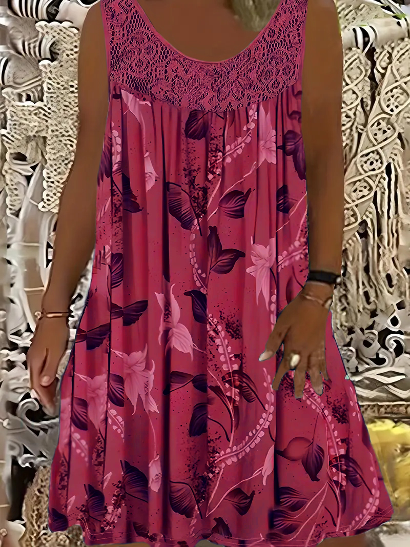 Plus size women's sleeveless r – обзор и цена Romper Floral Print