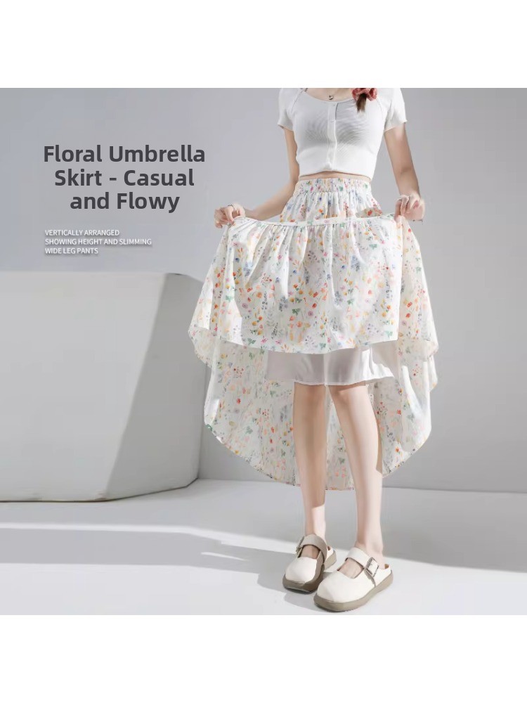 plus Size Floral Print A-Line  – обзор и цена Midi Skirt Floral