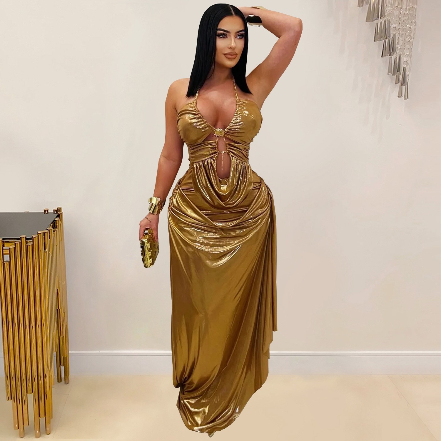 Prom Dress Evening Wedding Gue – обзор и цена Maxi Dress Halter