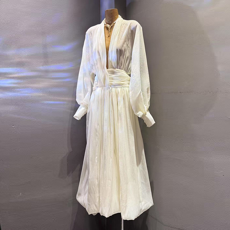 KBQ Solid Elegant Loose Chic D – обзор и цена Linen Dress Wrap
