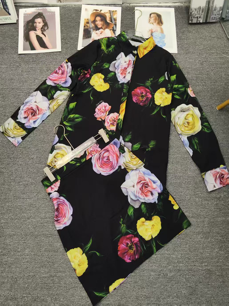 Retro flower print long-sleeve – обзор и цена Romper Floral Print