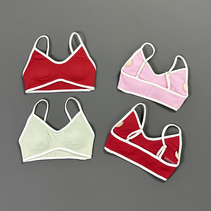 Women Contrastline Yoga Bra V  – обзор и цена Crop Top Crochet