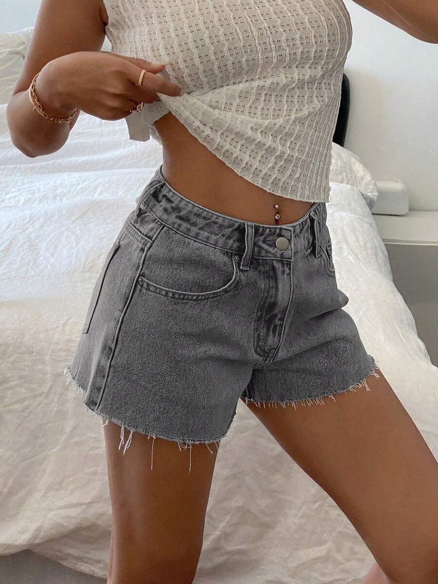 Women Casual Vintage Wash Deni – обзор и цена Shorts Denim Frayed