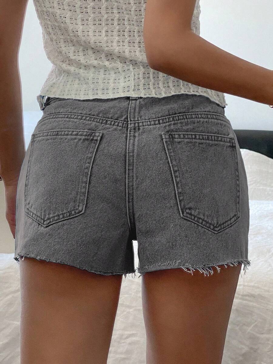 Women Casual Vintage Wash Deni – обзор и цена Shorts Denim Frayed