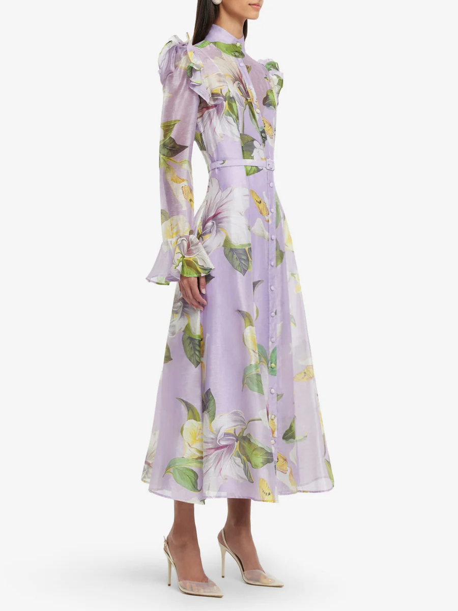 TWOTWINSTYLE Printing Spliced  – обзор и цена Linen Dress Wrap