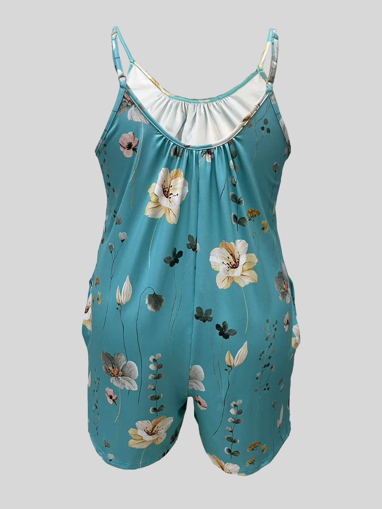 Plus Size Allover Print Cami R – обзор и цена Romper Floral Print