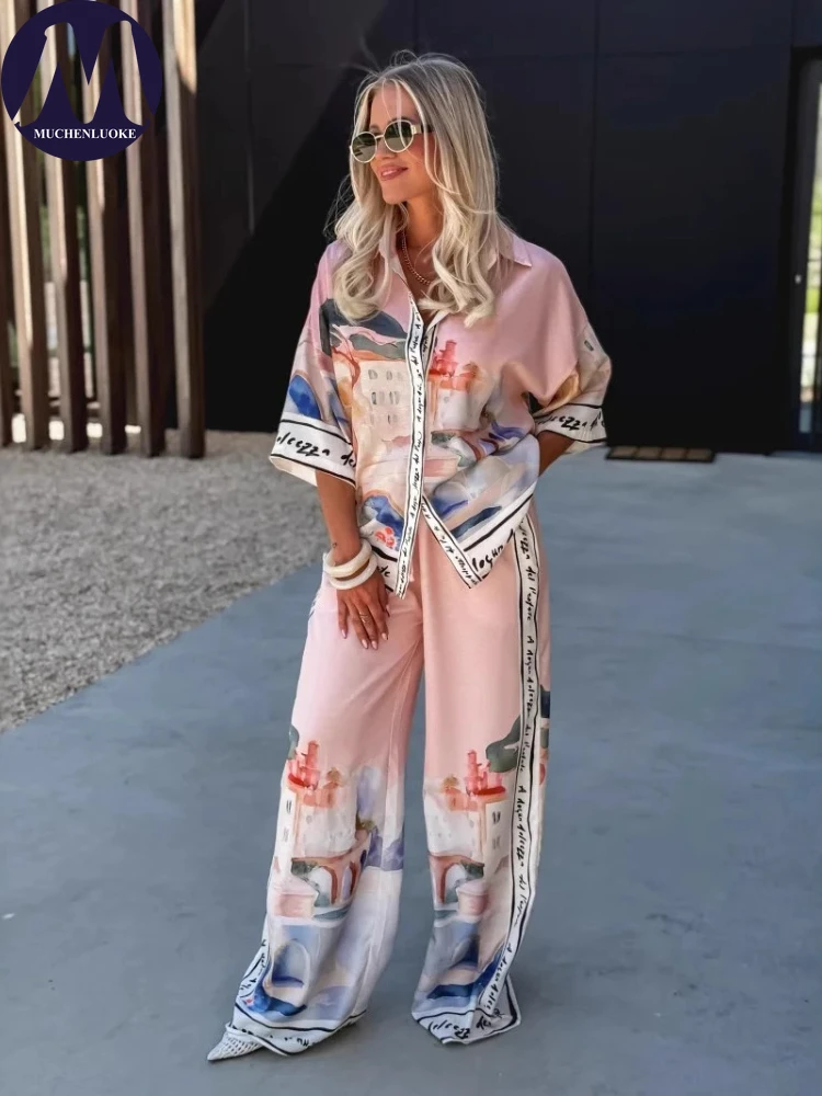 2 Pieces Set for Woman Summer  – обзор и цена Linen Pant Wide