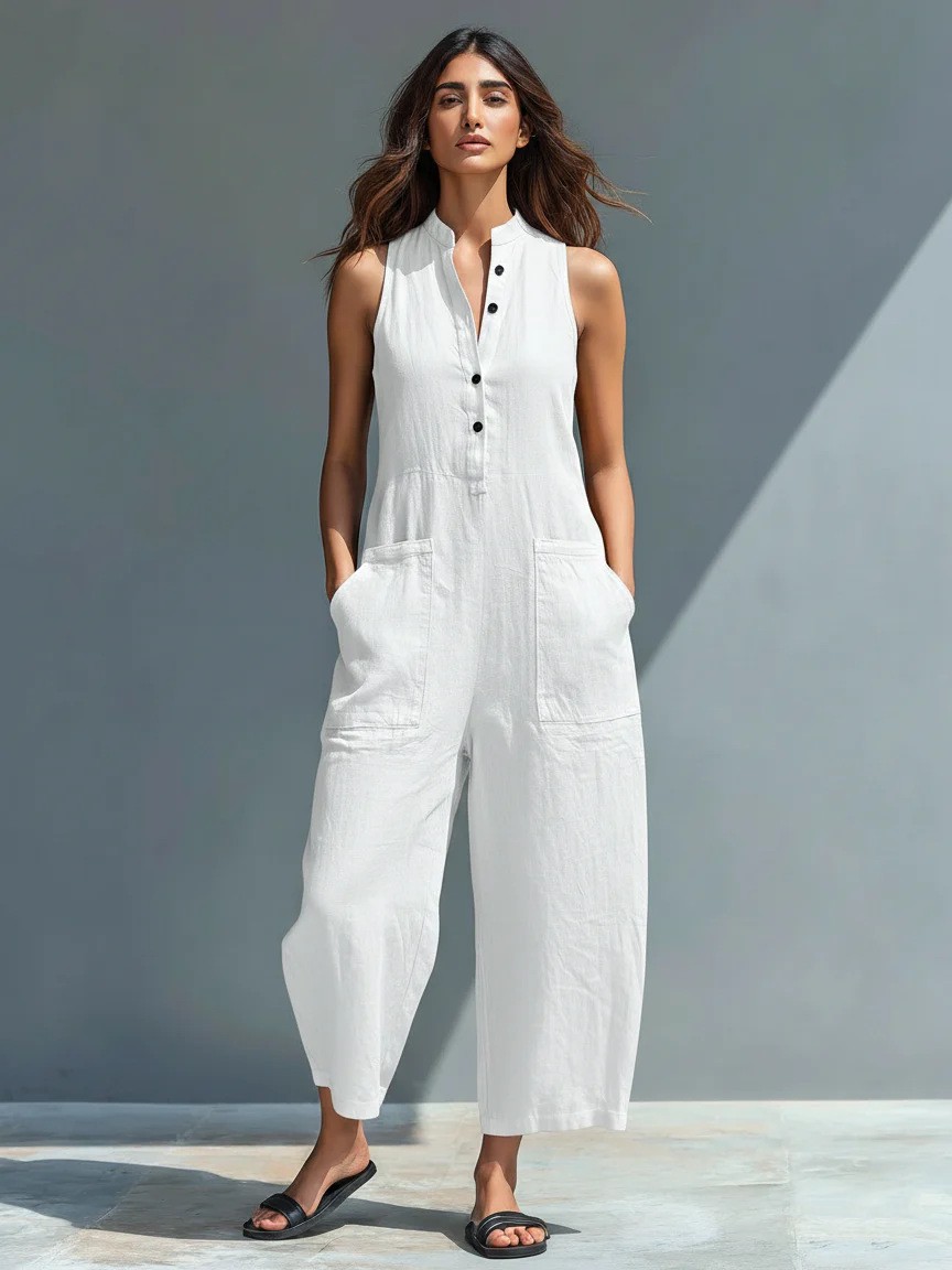 Summer Women's Clothing Sleeve – обзор и цена Jumpsuit Linen Relaxed